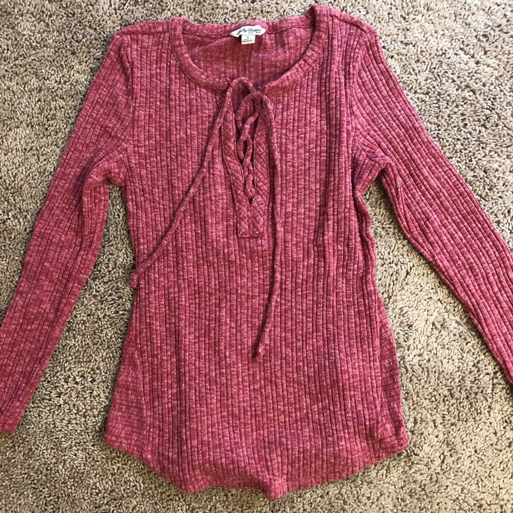 Lucky Brand Ribbed Long Sleeve Shirt
